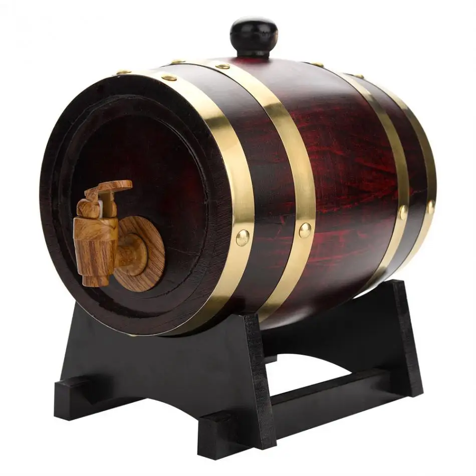 1.5L 3L дубовый бочонок пивоваренный бочонок дубовый бочонок пивоваренный декоративный винный бочонок ведро пивоварения Отель Ресторан выставка дисплей