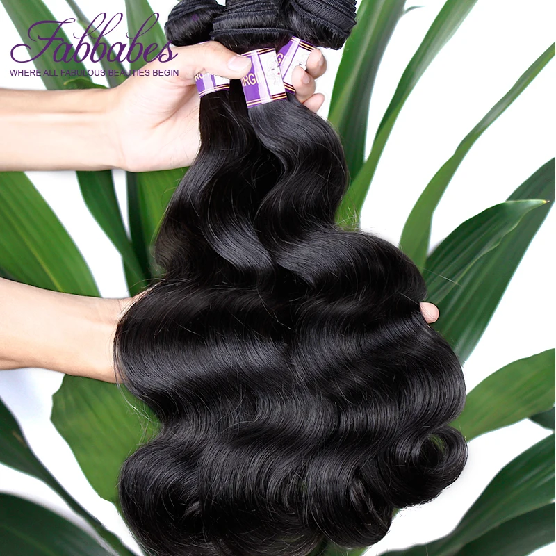 Fabbabes Hair Products Brazilian Remy Body Wave 1 Piece 100% Human Weave Bundles Weaving | Шиньоны и парики