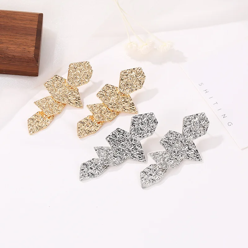 Big vintage Hyperbole Long Drop Earrings for Women Girls Dangle Hanging Geometric Pendant Jewelry Wedding Party Gifts | Украшения и