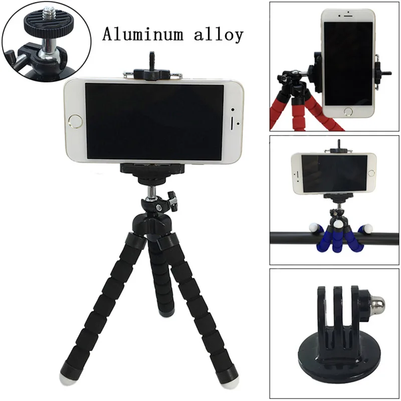 Гибкий мини штатив для смартфонов iPhone Samsung Xiaomi Huawei Gopro Hero 7 6 5 4 3 + SJCAM Yi 4K EKEN Экшн