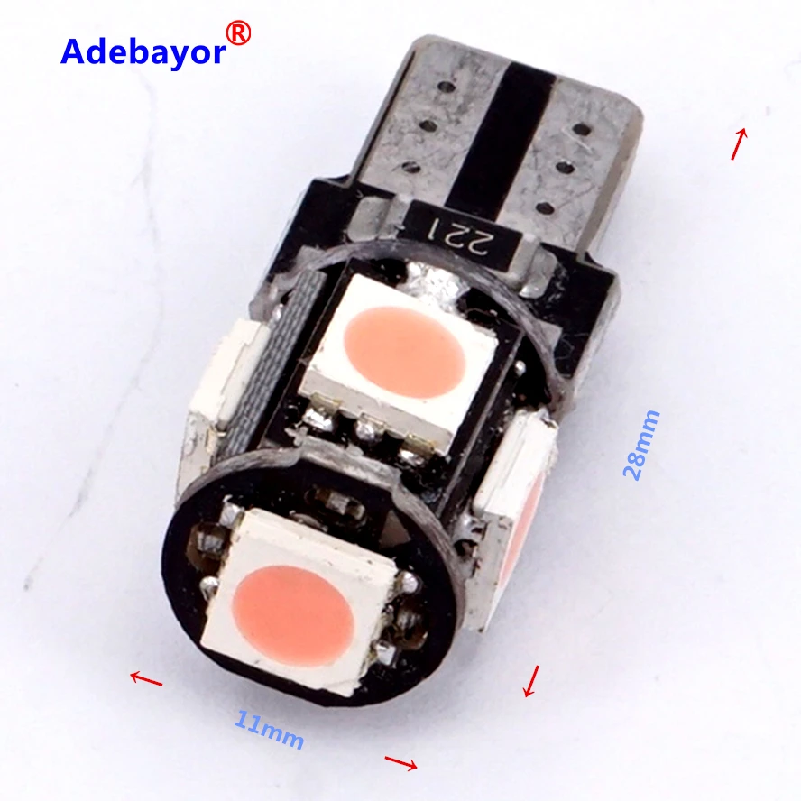 20 шт. автомобисветильник светодиодные лампы T10 W5w 5smd 5050 194 168 w5w|car lamp interior|blue ice ledblue