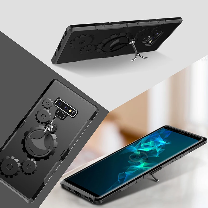 Бронированный чехол с подставкой для Samsung Galaxy S7 edge S8 S9 Plus Note 8 9 10 шт. жесткий