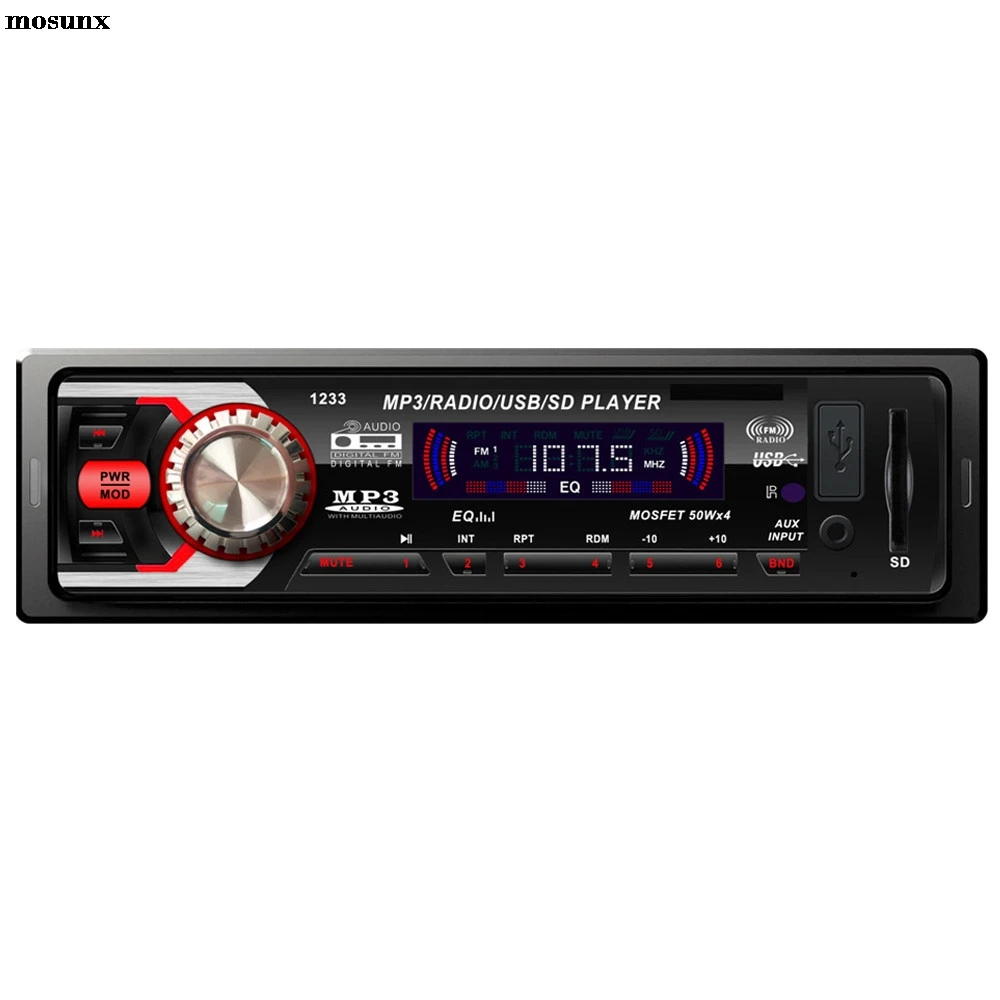 Автомагнитола mosunx стереосистема FM с MP3 плеером USB SD вход AUX приемник для телефона