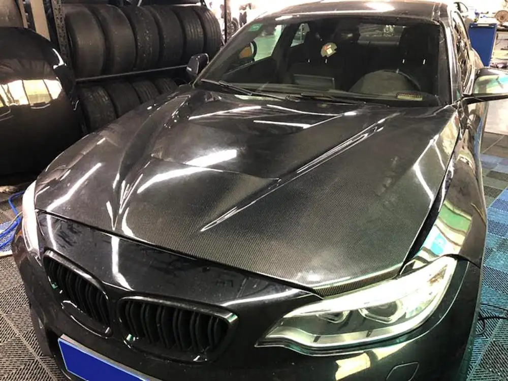 Крышка двигателя из углеродного волокна для BMW M2 2014 2018 крышка настоящего F87 F22 F23