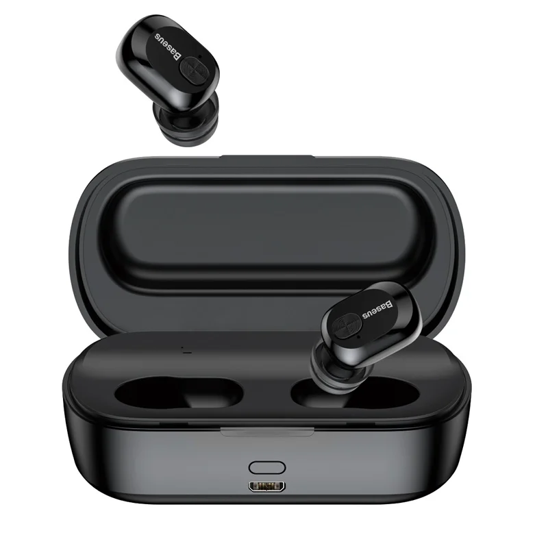Черный Беспроводные наушники Baseus Bluetooth 5,0, Bluetooth наушники для iPhone, samsung, Xiaomi, спортивные наушники, стерео наушники - Цвет: Черный