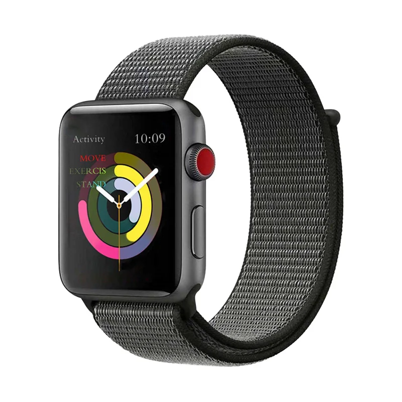 Dark olive Summit Белый спортивный ремешок-петля нейлоновый ремешок для Apple Watch 4 40 мм 44 мм браслеты тканевый браслет 38 мм 42 мм для Iwatch 1 - Band Color: Dark olive
