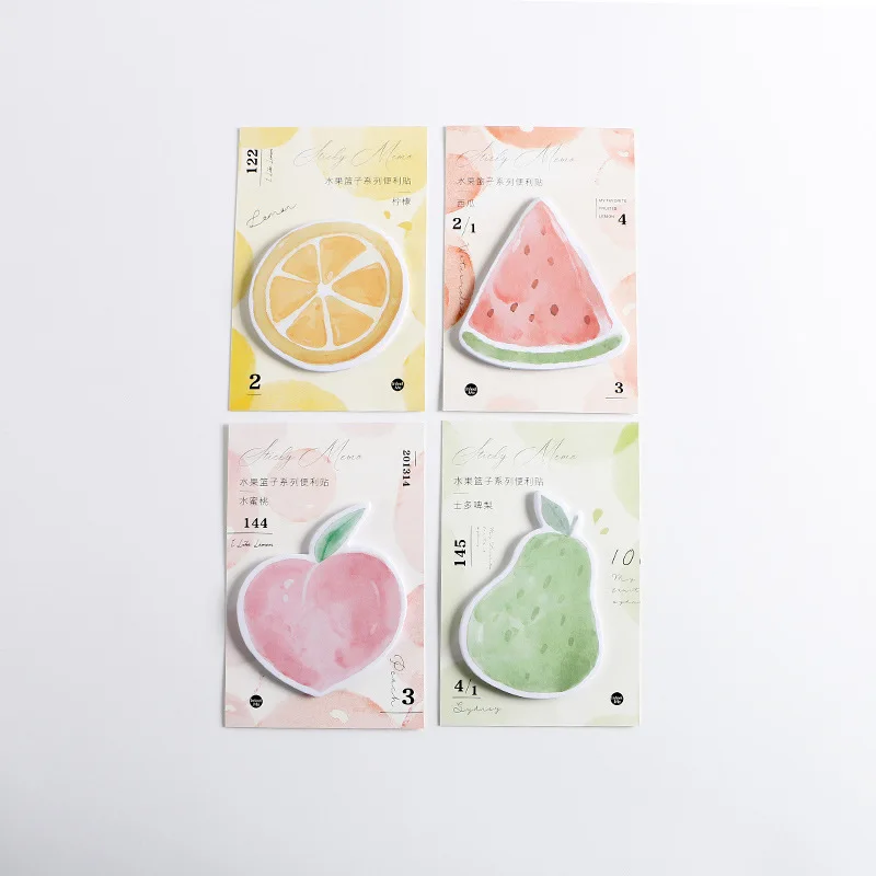 

30 Pages Lemon Pear Peach Watermelon Sticky Note Memo Pad School Office Supply Notepad Student Stationery