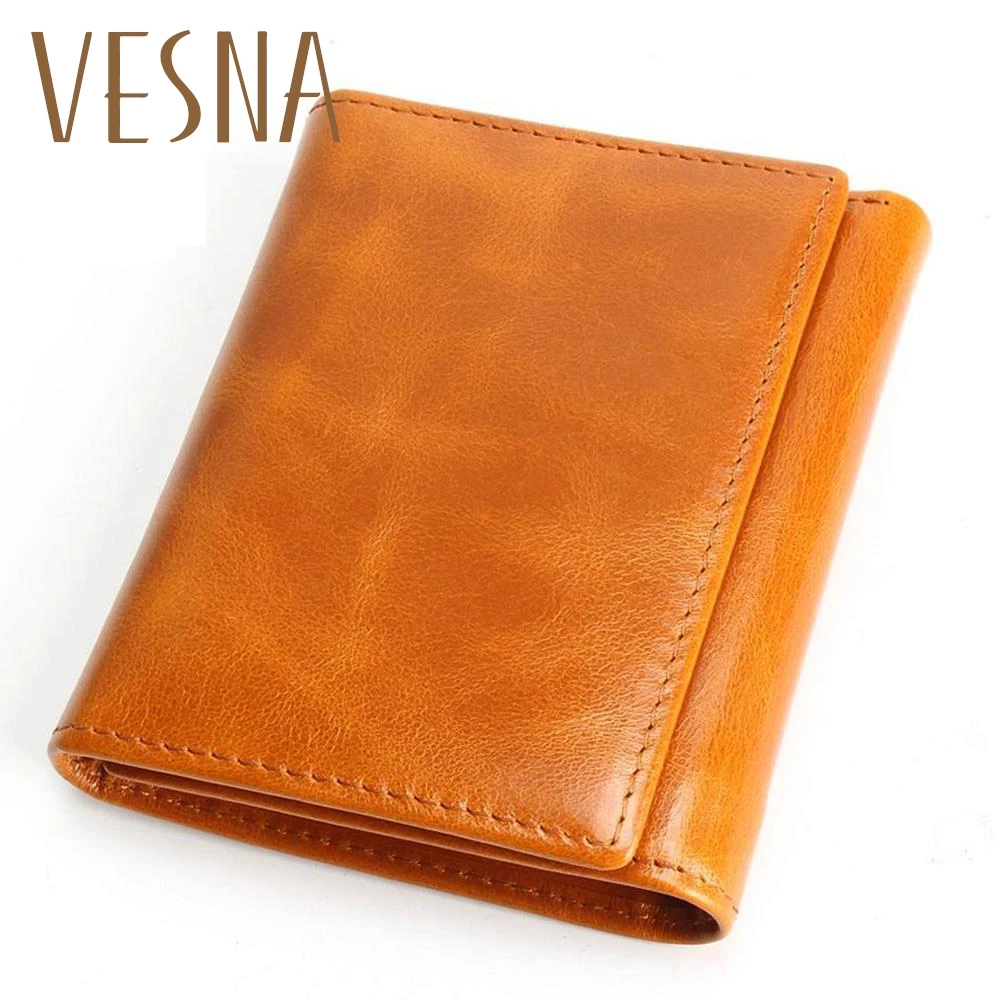 Новинка 2019 Модный Маленький Ретро винтажный кошелек из натуральной воловьей