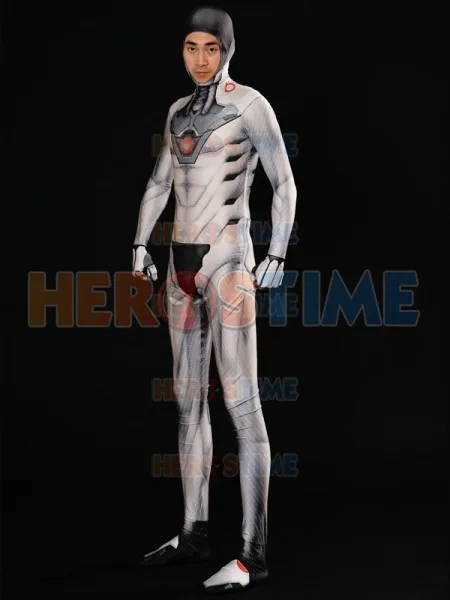 Белый костюм для косплея Genji спандекс 3D принт игры зентай бесплатная доставка на