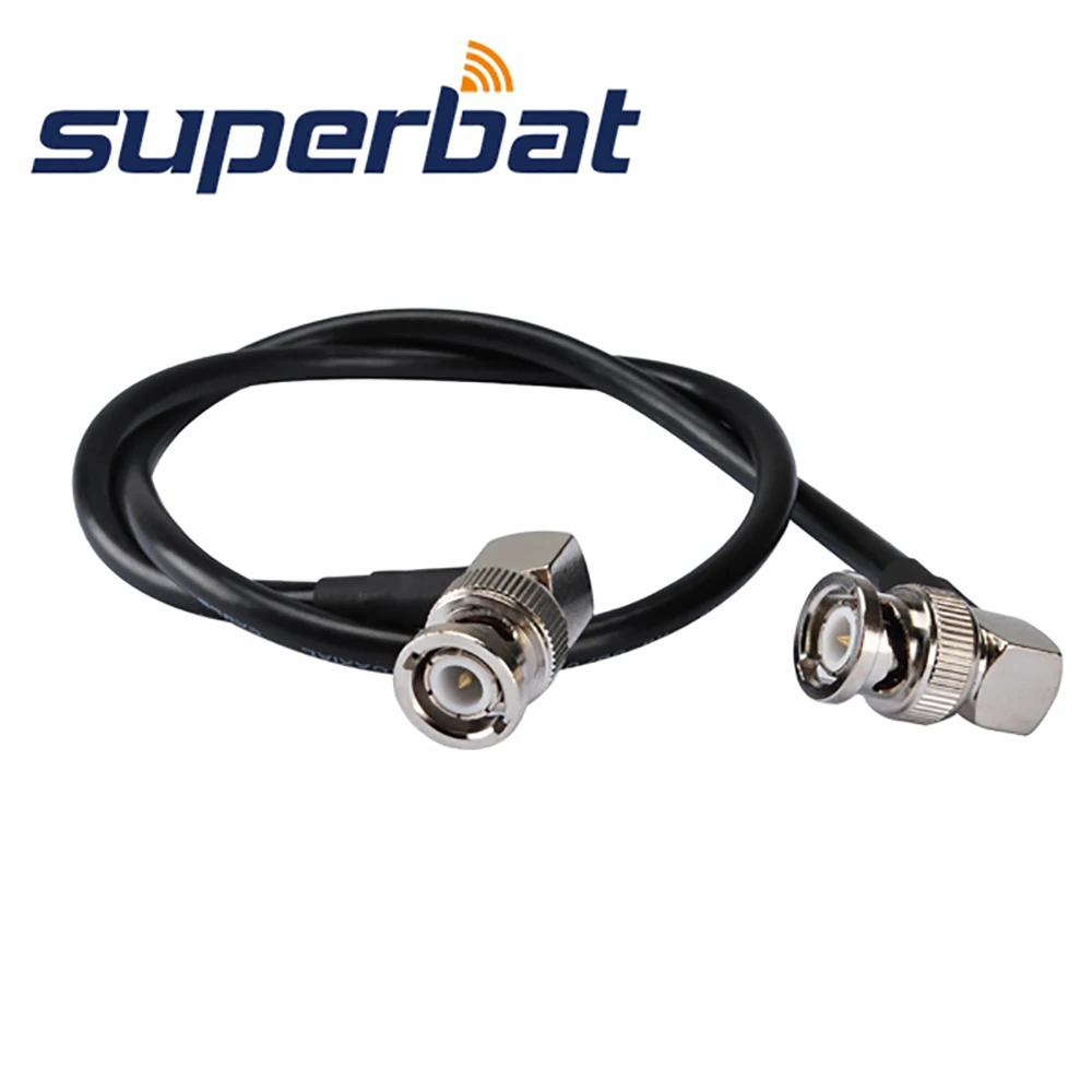 Superbat BNC штекер прямоугольный к штекеру телефонный кабель RG58 RF коаксиальный