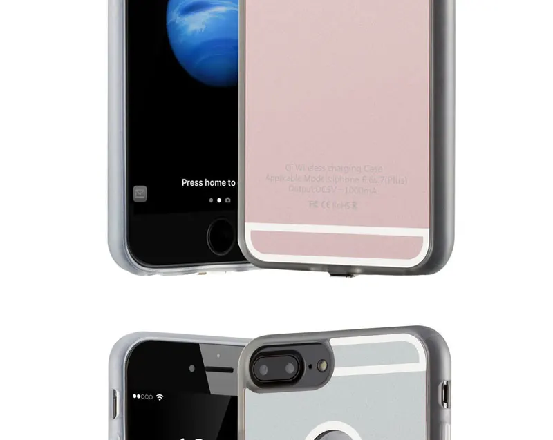 Antye Qi беспроводной приемник зарядного устройства Мягкий ТПУ чехол для iPhone 7 Plus чехол для телефона