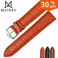 maikes hq watchbands genuine leather strap watch accessories 16mm 18mm 20mm 22mm 24mm men women brown watch band for casio