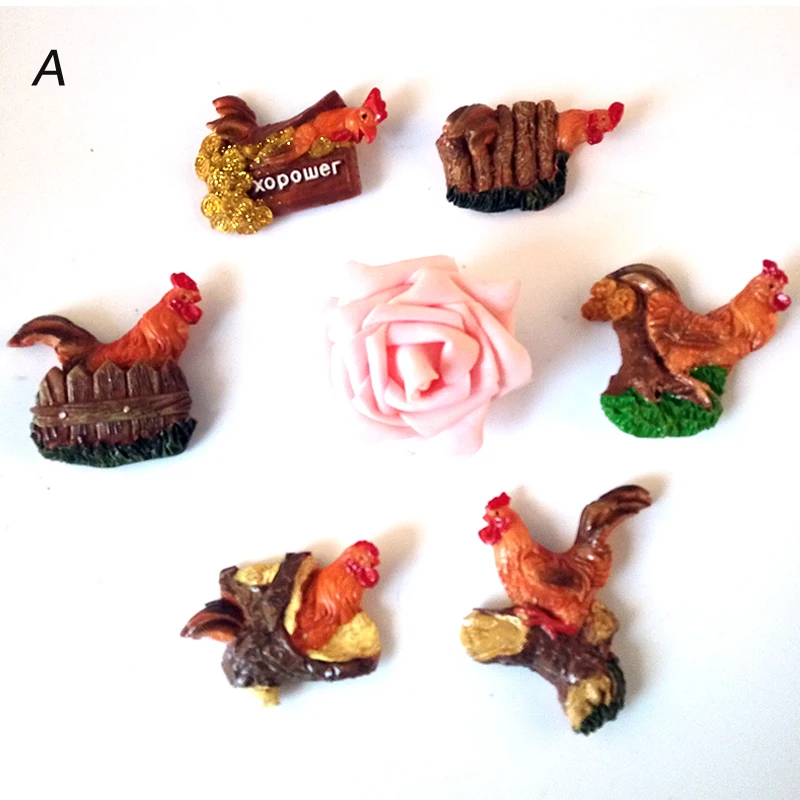 Магниты на холодильник животные украшение 2017 новогодний куриный год зодическая