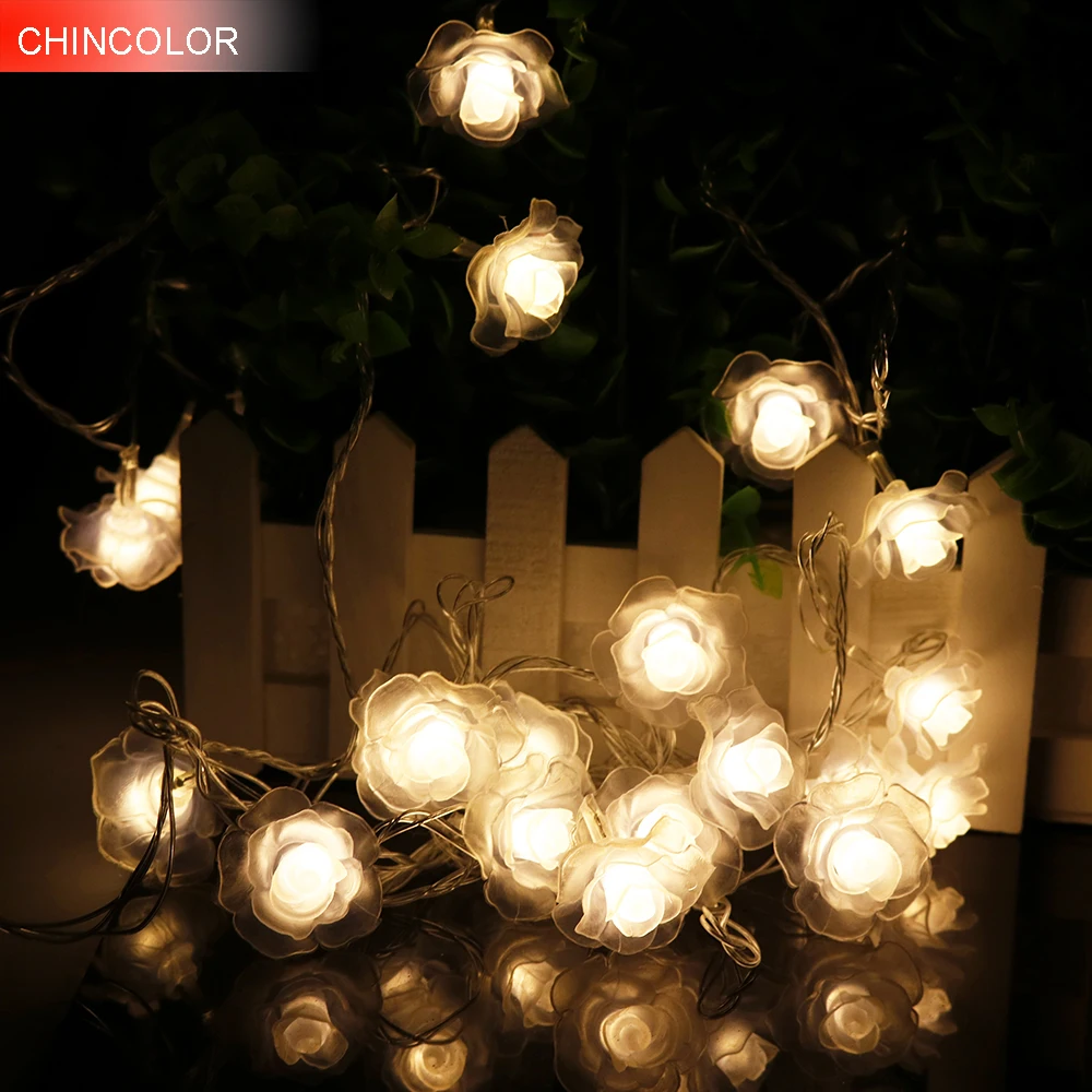Светодиодная лампа в виде Розы 4 5 м 20 28 светодиодов|christmas fairy|rose led stringstring lights |