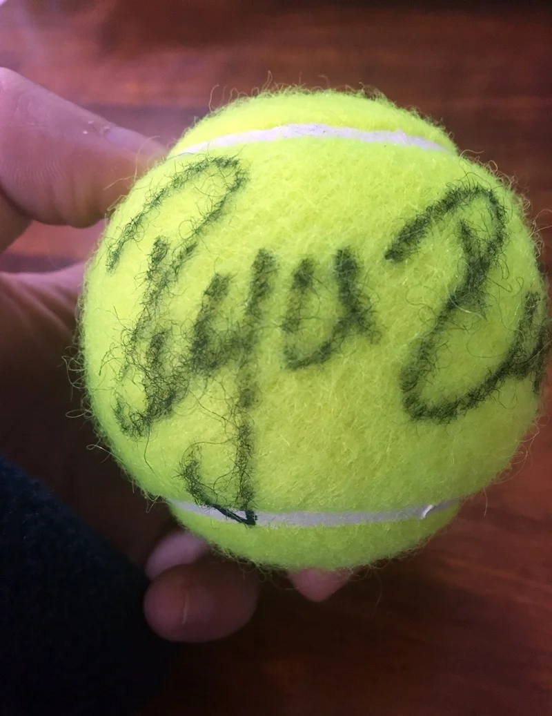 Подпись Роджер Федерер autographed теннисная Коллекция Бесплатная доставка 112017A|tennis