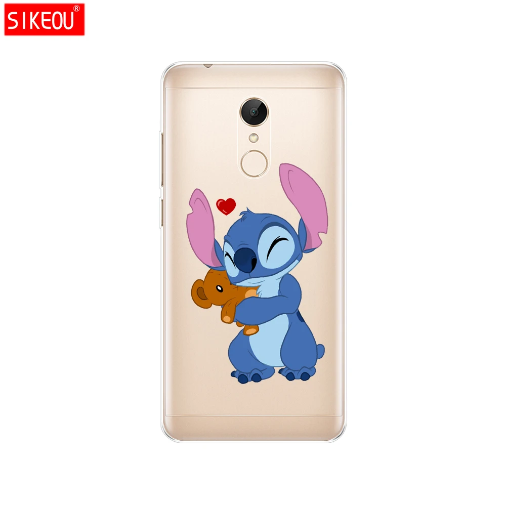 Silicone Cover phone Case for Xiaomi redmi 5 4 1 1s 2 3 3s pro PLUS note 4X 4A 5A cute hollow out cartoon Lilo Stitch |