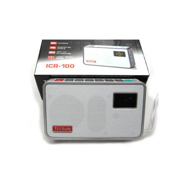 TECSUN ICR-100 TF карта fm-радио мини-громкоговоритель Диктофон MP3-плеер Радио Fm 76-108 с