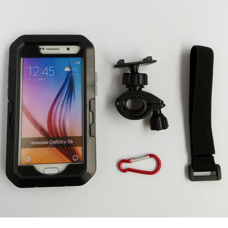 Крепление на руль мотоцикла, велосипеда для samsung Galaxy s5, s6, s7 edge, водонепроницаемый чехол, Жесткий Чехол, держатель для телефона для велосипеда