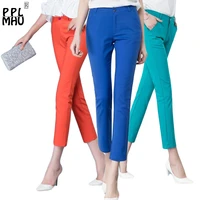 korean fashion trousers women spring cute 20 candy colors pencil pants elegant basic stretch big size mom pants leggings pants