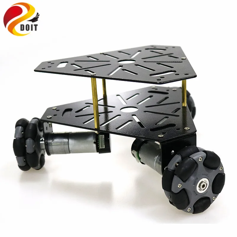 3WD Omni колеса робот шасси автомобиля из нержавеющей стали рама с 3 шт. DC 9V мотор для