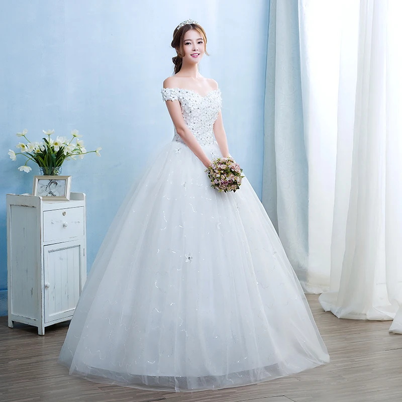 Вставка настоящих фото на заказ модное простое свадебное платье для девочек Vestido