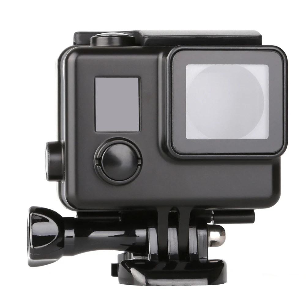 Черный сторона открыта защитный Корпус чехол для Gopro Hero 3 4 + черный серебристый