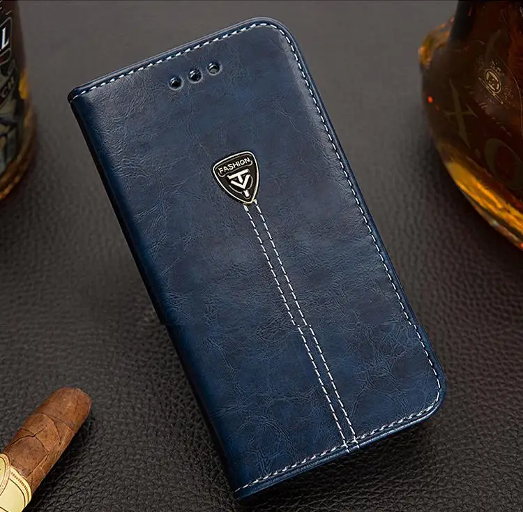 AMMYKI с задним карманом украшение высокого класса Флип кожаный чехол 5,2 'для Motorola Moto Maxx XT1225/Droid Turbo XT1254 чехол - Цвет: Синий