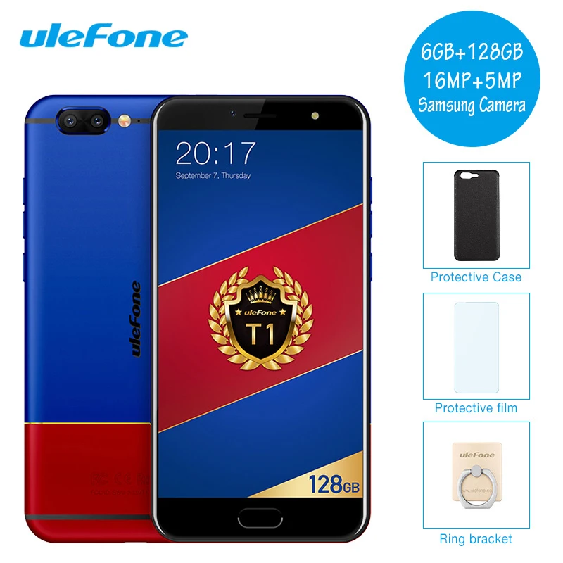 Ulefone T1 смартфон с восьмиядерным процессором ОЗУ 6 ГБ ПЗУ 128 16 МП Android 7 0 глобальная