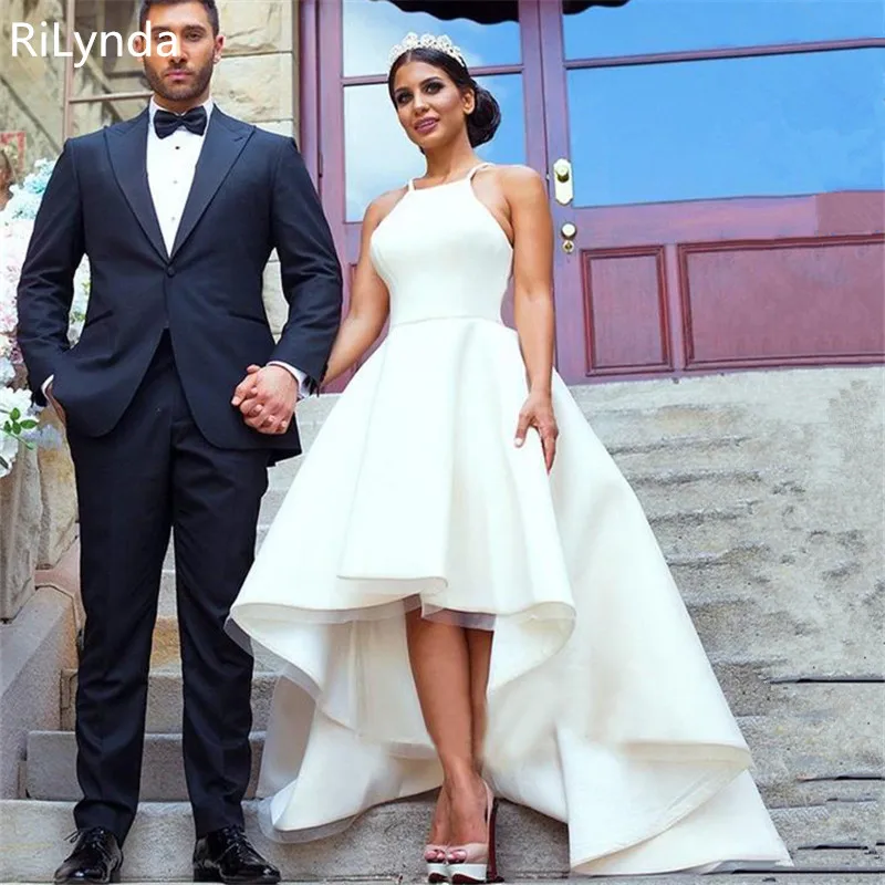 T пляжные свадебные платья 2019 Vestido Noiva Praia простые новые белые реальные фото