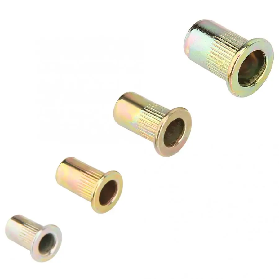 

Woodwork Tool Machine 200Pcs M3//M5/M6 Carbon Steel Flat Threaded Rivet Nut Flange Rivnut Nutsert Fastener Power Tool