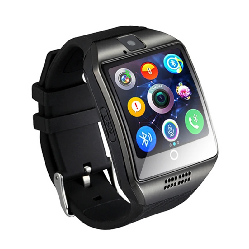 NEW Q18 Passometer Smart watch with Touch Screen camera Support TF card Bluetooth smartwatch for Android IOS Phone | Электроника