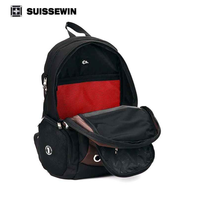 Suissewin swiss quality backpack gear 15 inch laptop sac a dos large capacity waterproof black bagpack mochila | Багаж и сумки