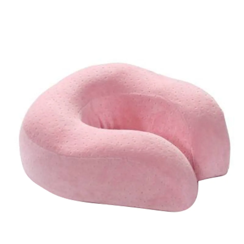 5 Soft Memory Foam Comfort Neck Support Soft Velour Travel Cushion Pillow With Rucksack reduces pressure on the neck#30 - Цвет: 5