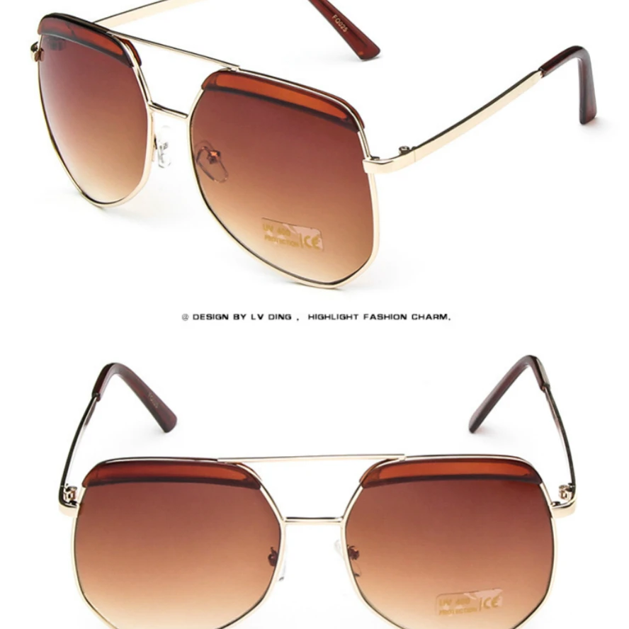 Брендовые дизайнерские солнцезащитные очки новинка 2016 Большие зеркальные