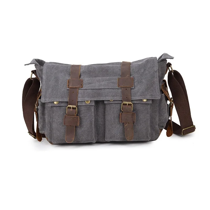 

Fashion Men Canvas Messenger Bags Designer Brand Vintage Crossbody Bags Laptop Bags Military Handbags Satchel Shoulder Bags