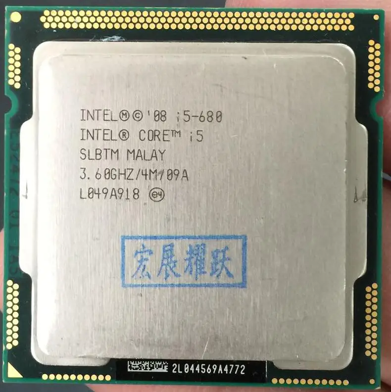 Процессор Intel Core i5-680 I5 680 CPU (4M кэш 3 6 ГГц) LGA 1156 100% рабочий процессор для настольного