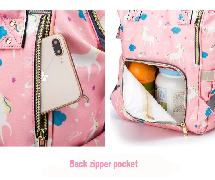Брендовая женская сумка Mochila Единорог сумки с принтом для дам большой Оксфорд водонепроницаемый мама рюкзак для путешествий розовый Babysitter сумки