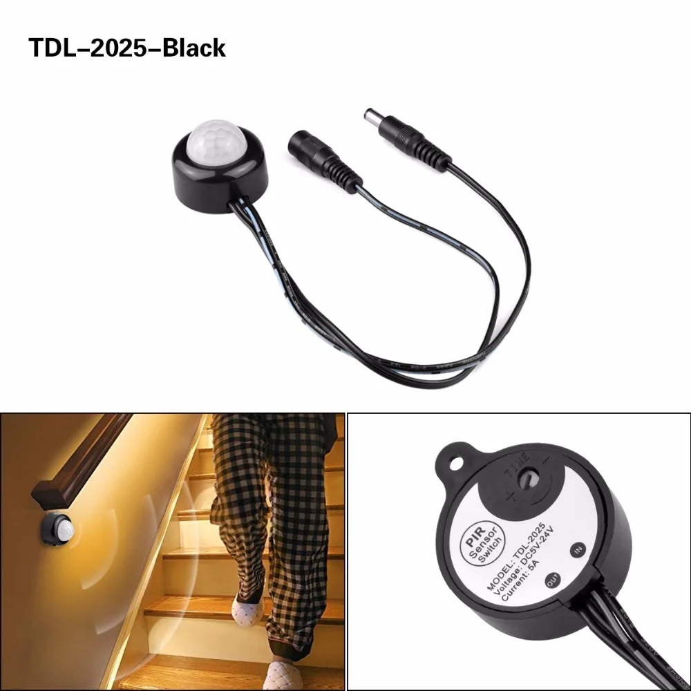 Мини DC 12V 24V 5A 6A 10A PIR датчик движения переключатель для светодиодной ленты