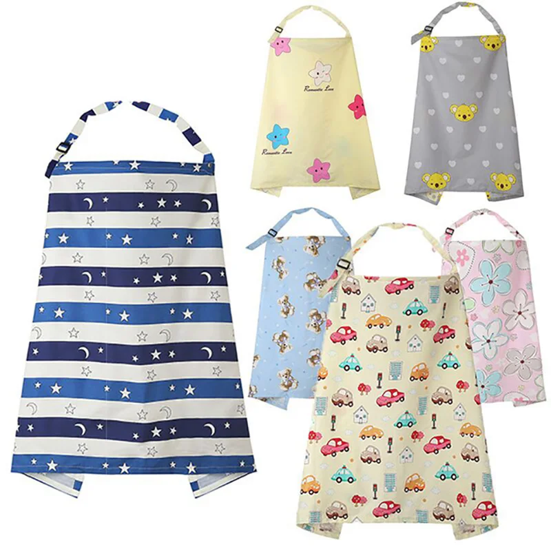 

Baby Feeding Nursing Covers Mum Outdoor Breathable Breastfeeding Towel Mummy Cotton Adjustable Neckline Cover Pads NBB0033