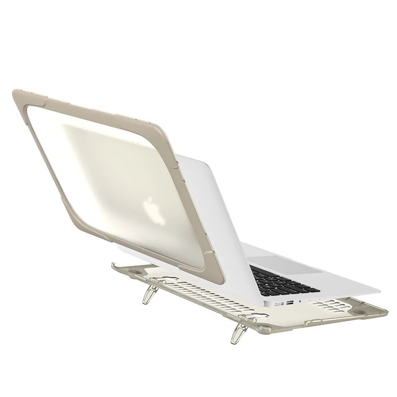 Для Apple MacBook Air Pro retina 11, 12, 13, 15 дюймов чехол с подставкой, защитный чехол с твердой поверхностью, ударопрочный, теплоизлучающий