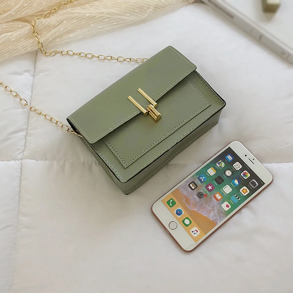 Bags for Women Fashion Hasp Solid Color Chain Shoulder Messenger Phone taschen women bolsa masculina sac femme torebka damska | Багаж и