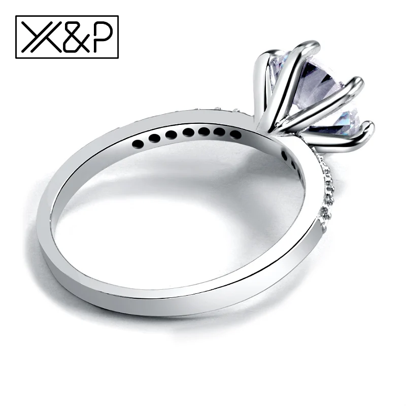 Классическое Обручальное кольцо X &amp P обручальное с 6 заклепками AAA белыми