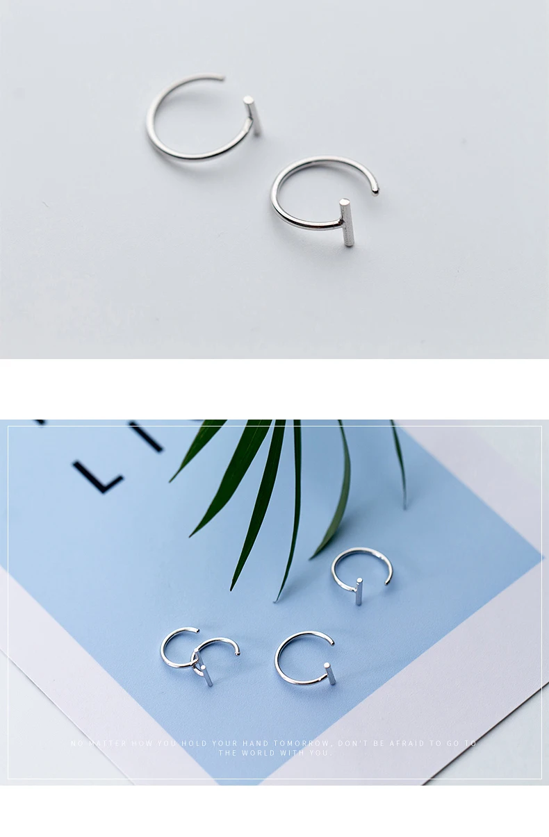 MloveAcc,, 925, твердые, Настоящее серебро, модные, крошечные, милые, палочка, полукруг, серьги-гвоздики для женщин, девочек, детей, подарок, ювелирное изделие