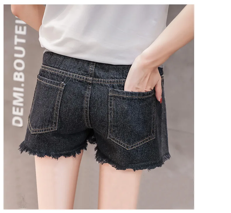 Новинка лета 2018 модные тонкие джинсовые шорты для беременных джинсовая одежда