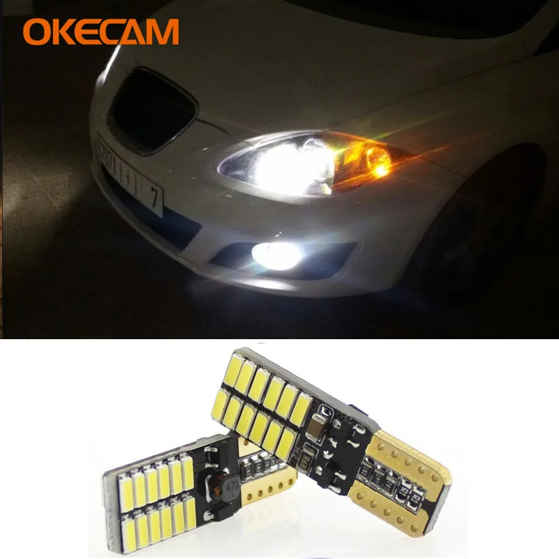 2X T10 светодиодный фонарь W5W Canbus для стояночных огней SEAT Leon 1 2 3 MK3 FR Cordoba Ibiza Arosa Alhambra