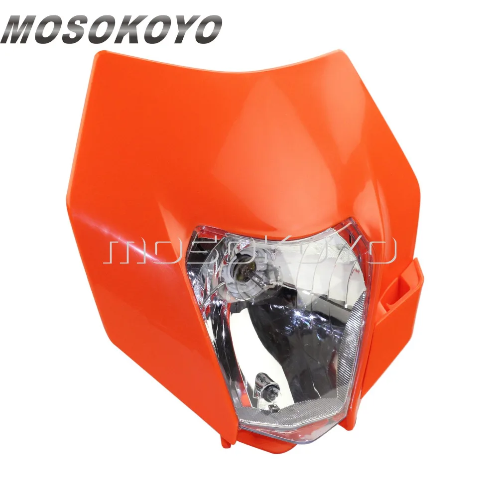 Оранжевый супермото Enduro двойной спортивный головной светильник 12V 35W для SMR EXC SX
