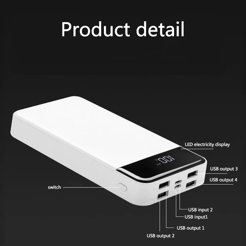 Внешний аккумулятор 20000 мАч для Xiaomi Mi 2 Быстрая зарядка 3,0 внешний аккумулятор портативное зарядное устройство Внешний аккумулятор для IPhone