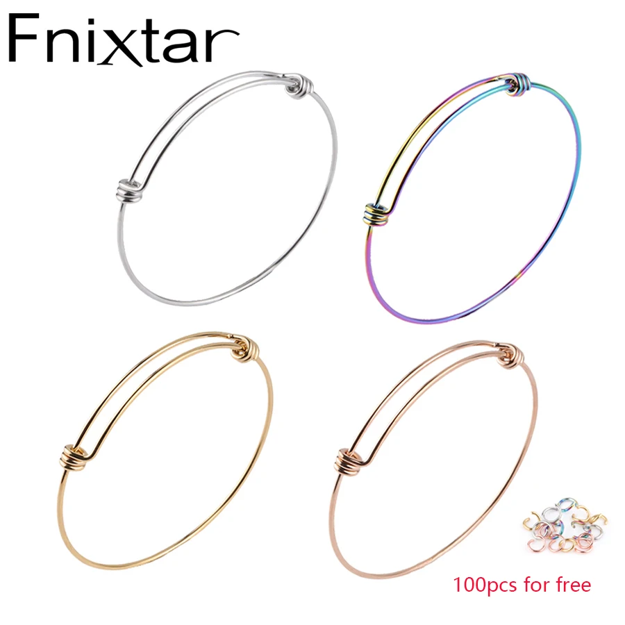 Fnixtar 50 шт./лот 1 8 мм 6 Толщина Цепочка браслеты и проволоки из нержавеющей стали