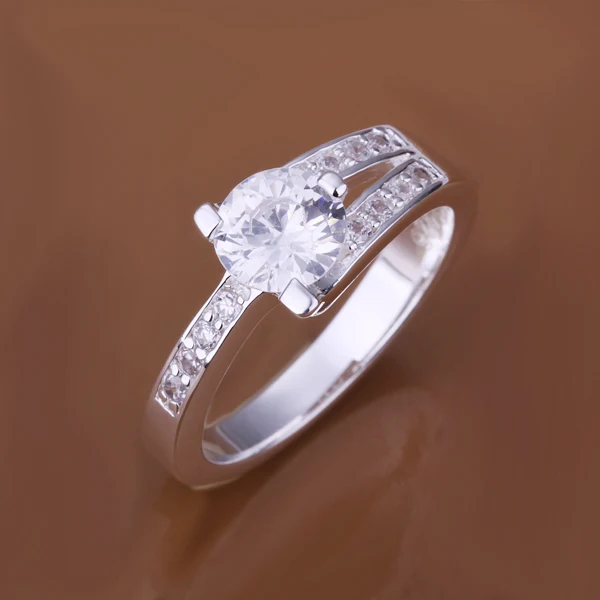 Free Shipping 925 Sterling Silver Jewelry Ring Fine Fashion Plated Zircon Women&Men Finger Top Quality SMTR164|ring mm|ring blackring star |