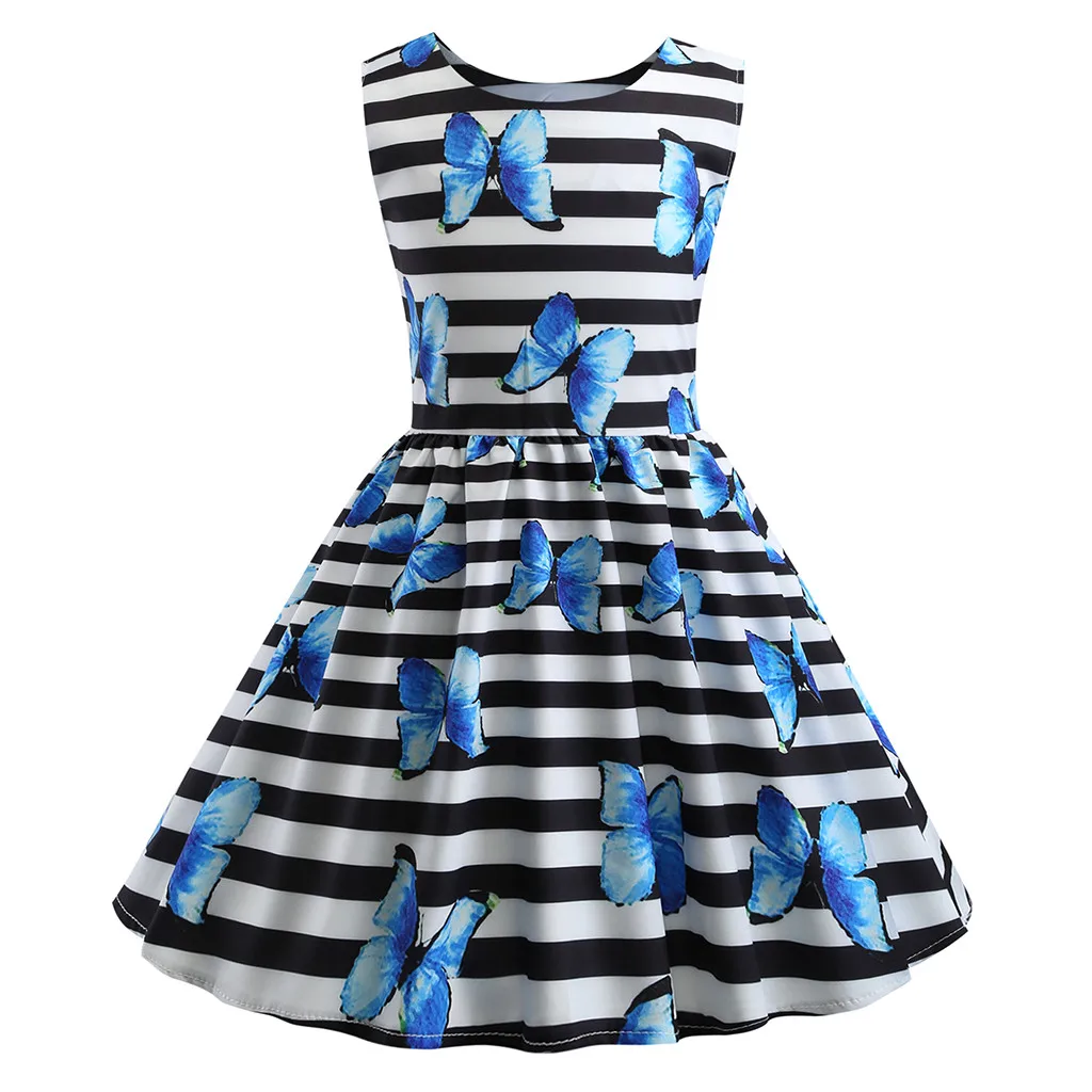 Toddler Kids Baby Girls Sleeveless Printing Princess Party Pageant Tutu Dresses 2019 Summer Baptism princess birthday party | Детская